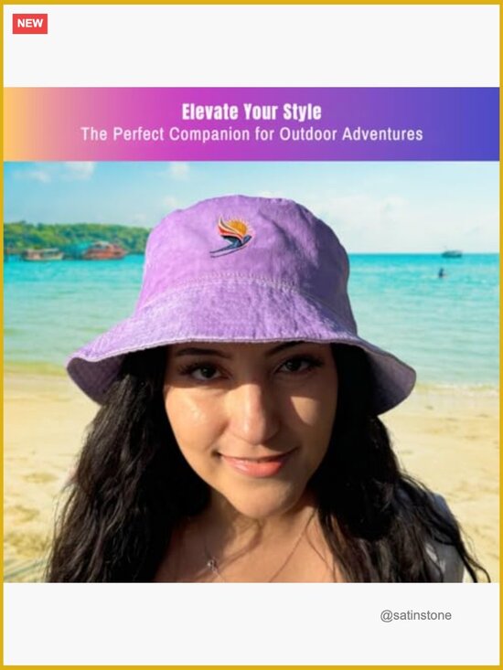 UV Color-Changing Bucket Hat Cotton Sun Protection Fishing Hat main image 5